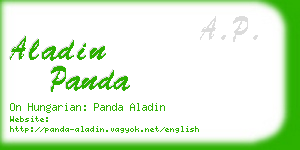 aladin panda business card